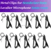 Microphones 10pcs Spare Replaceable 67mm Metal clip Mic clips for Sennheiser ME2 Sony V1 D11 Lavalier Lapel Microphones