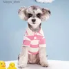 Odzież dla psa odzież letnie ubrania miękka oddychająca polo koszula Polo Puppy Striped Bluza dla małych średnich psów Come Cat L46