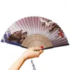 Dekorativa figurer Vintage Folding Fan Chinese Japanese Bamboo Hand Fans For Women Girls Performances Dance Decorations Music Festival