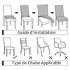 Chaves de cadeira 6pce capa elástica lisa EL HOME EL ANTI-SLIP ONE TAMANHO DO TAMANHO Inclusivo Banco de cores sólido simples