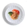 Miski miski ceramiczne danie domowe białe potrawy w zachodnim stylu kreatywne deserowe taca na przekąskę zastawa stołowa