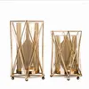 Candle Holders Light Luxury Accessories Golden Wrought Iron Geometric European Romantic Houder Cupable Decoration