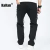 Jeans masculinos Kakan Europeu e Americano Personalizado Bordado para Men estilo reto Casual Long K9-2321