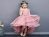 Girl Wedding Party Flower Girl Bridesmaid Embroidery Tail Dress Princess Birthday Host Walking Piano Performance Dress zYfu3438938