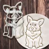 1/3pcs Cookie Cutters Schimmel Corgi Hundeförmte DIY Biscuit Backwerkzeug Süßes Tierkeksstempel für Kids Küchengeschirr Backware