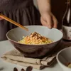 Ciotole fantasity in stile cinese ceramico ajisen ramen ciotola creativa familiare di grande capacità di zuppa di noodle vegetale personalità