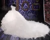 2024 Robe de mariée princesse chérie Appliques Ruffles Tulle Lace Up Bridal Court Train Custom Made Vestidos de Novias