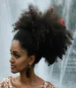 Chłodne akcesoria do włosów przedłużenia naturalne kucyki ludzkie włosy afro sznurka kucyk w włosach perwersy