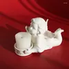 Candle Holders High Temperature Ceramic Retro Little Angel Candleholder/Angel Shape Household Ornament