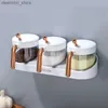 Food Jars Canisters Wall Mount Spice Rack Oranizer Suar Bowl Salt Shaker Seasonin Container Kitchen Supplies Storae Set Spice Boxes L49