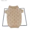 Designer de vestuário para cães Roupas de estimação Autumn e Winter Brown Brown Pet Dog Sweater Camise