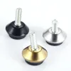 4 PCs M6x15mm Móveis giratórios Níveis de perna de pés Pés Glide Pesquisa de nivelamento ajustável Base preta para mesas Cadeiras Cabinetes Riser Riser