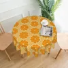Table Cloth Oranges Slices Round Tablecloth Fruits Print Protector Vintage Living Room Dining Design Cover