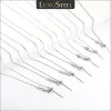 Luxusteel Yeni Gümüş Renkli String Boncuklar Slayt Zinciri Kolye Kadınlar Kızlar Basit İğne Klavikül Zinciri Takı Aksesuarları