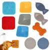 Pet Supplies Silicone Pet Licking Cat Anti-Chanking With Slow Food Bowl Bath Bath Bath Distrazed Licking Plate Towery
