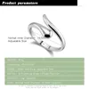 Кластерные кольца модные регулируемые кольцо с открытой водой для женщин Kpop 925 Серебряное серебро минимальное глянцевое украшение