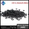 300pcs/lotto in gomma nera NBR CS1.5mm OD4/4,5/5/5.5/6/6.5/7/7.5/8/8.5/9/9.5/10/10.5 mm O Resistenza all'olio Resistente all'olio impermeabile ---