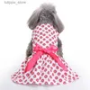 Hundkläder söt husdjursklänning kjol hundkläder med båge sommarkläder prick vattenmelon 20 stilar xs-l l46