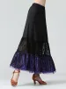 Lace Swing Dance Jupe Sequins Vêtements de salle de bal Femmes Jupe de danse moderne Waltz National Standard Flamenco Dancing Costumes