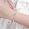 Bracelet en diamant Moisanite Bangle Princess Cut 100% Vrai 925 Bracelet de mariage en argent sterling pour les bijoux de fiançailles pour hommes YQ240409