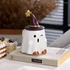 Mokken 450 ml schattige Halloween Easter Ghost -vorm Mok Japanse cartoon Kawaii elf Tea Ceramic Creative Home Kitchen Drinkgerei