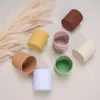 18 Colores Copa de agua de silicona para bebés Aprenda a beber taza de silicona resistente al calor de la comida gratis sin cubierta
