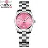 WORDEN WATCHES CHENXI FASHOUD Pink Dial horloges voor vrouwen van hoge kwaliteit kwarts kijken Elegante jurk dames roestvrijstalen polshorloges XFCS 240409