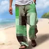 Pantalon masculin Summer Long Beach Fashion Casual Fashion Trache élastique taille 3d Imprimé de bande imprimé imprimé