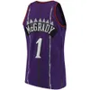 Mens Kids Vince Carter Баскетбольные майки Tracy McGrday White Purple Splited Ed Youth Рубашки Classic Maillot de Basketball