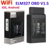 Beste ELM 327 V1.5 WiFi OBD2 WiFi Scanner Auto ODB2 ELM327 V1.5 WiFi voor Android/IOS OBD2 CAR DIAGNOSTISCHE AUTO TROOL