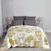 Couvertures Pom Life!Kawaii Pomeranian Doodle Couverture pour canapé-lit Poms Pomeraniens chiens Doggy