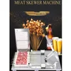 Spett kebab maker manual kött lamm satay spett maskin rostfritt stål bärbar kebab artefakt fårkött kebab grillverktyg