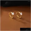 Hoop Huggie Moles d'oreilles Anenjery Small Love Heart For Women Girl Shiny Sier Color Zircon Bijoux Daily Bijoux S-E1341 Drop Livrot Dhtda