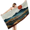 Landscape Series Impressão criativa Towelel Towel Microfibra de secagem rápida Toalhas esportivas ao ar livre Yoga Mat Blanket Beach Home Decor