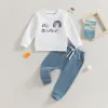 Big Brother Little Brother Matching Outfit Langarm Crewneck Sweatshirt Jogger Hosen 2pcs Set Fall Outfit