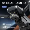 Accessoires 2022 NIEUW KF106 MAX DRON 4K Professionele HD Dual Camera 5G WiFi 3axis Gimbal Borstelloze motor Vouwbare RC Quadcopter KF106 Drone