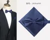 Navy Blue Dark Double Layer Tie для мужчин и женских бизнес -бизнеса формальная британская корейская версия Solid Color Gift Box240409