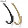 Creative Hook Wall Hanging Hook Bedroom Gold Black Zinc Alloy Cabinet Key Holder Wall Coat Rack Coat Hook Bathroom Accessories