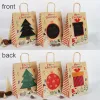 God julklappsäckar Santa Sacks Kraft Paper Bag Handväska Väska Xmas Tree Elk Christmas Candy Box Nytt år Förpackningsväska