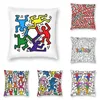 Pillow Funny Graffiti Figures Cover Geometric Abstract Haring Paintings Art Throw Case For Sofa Pillowcase Home Decor