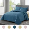 Luxúria colorida sólida colaborada 2/3pcs Conjunto de cama e travesseiro King rei queen size capa de cama em relevo