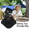 Duffel Bags 600D Oxford Baking Tray Storage Bag Portable Handle Cookware Wear-resistant Side Pocket For Outdoor Camping