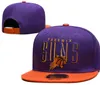 Американские баскетбольные "Suns" Snapback Hats 32 Команды роскошные дизайнерские финал Чемпионы раздевалочки Cacquette Sports Hat Brapback Snap Back Back ratture Cap A10