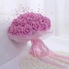 20 PCs/Bunco String Pearl Becks Bouquets de noiva Brancos de Flor Handmada Flor Mertes Decoração de Festa de Casamento