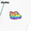 2023 neuer Pride Frog Lapel Pin Regenbogen Tier Acrylbroschen handgefertigtes Epoxidhemd -Hemd -Beutel Abzeichen