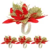 Tafelkast kerst servet ringen plastic bruiloft xmas serviette buckle houders decoratief voor