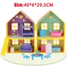 Kids Simulation Villa Möbel Gelbes Haus 1/12 Kombination Box Doppelseitiges Puppenhaus Miniaturspiel für Mädchen Geburtstagsgeschenk 240403