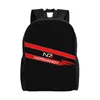 Zaino videogioco classico N7 Mass Effect Laptop Men Women Casual Bookbag per la borsa degli studenti universitari scolastici