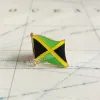 Jamaica National Flag Embroidery Patches Badge Shield en Square Shape Pin One Set op de Doekband Backpack Decoratie