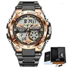 Zegarek Lige Top Men Watches Watching Dual Display Watch for Casual Sport Divier Quartz Chronograph Clock Mężczyzna